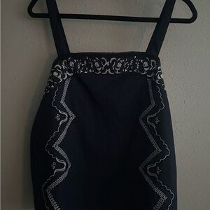 Gianni Bini Navy Dress with White Accents